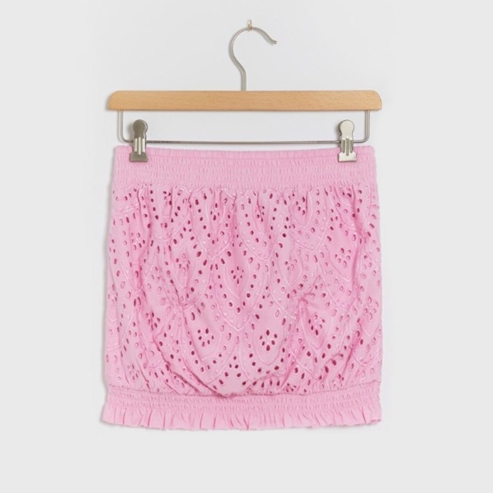 NWT Anthropologie Dasha Eyelet Tube Top In Lilac Pink - Picture 2 of 7